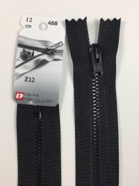 Fermeture Z12 col 460 Noire 12 à 20 cm