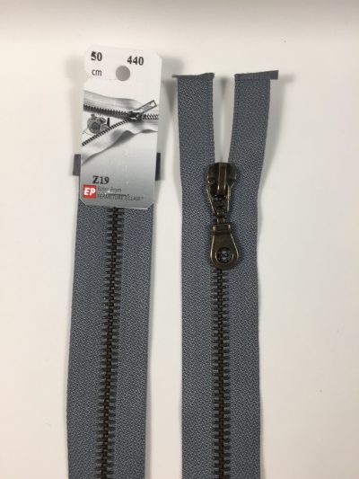 Fermeture Z19 col 440 Gris foncé 45 à 70 cm