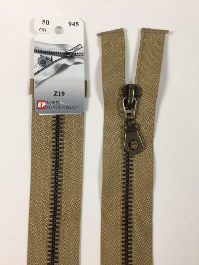 Fermeture Z19 col 945 Beige moyen 45 à 70 cm