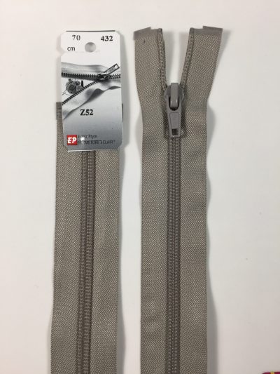 Fermeture Z52 col 432 Gris clair 45 à 70 cm