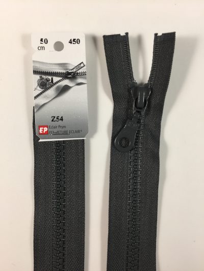 Fermeture Z54 col 450 Gris anthracite 50 à 70 cm