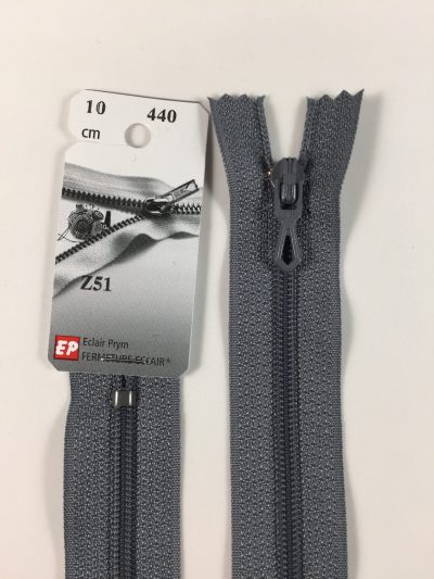 Fermeture Z51 col 440 Gris foncé 10 à 20 cm