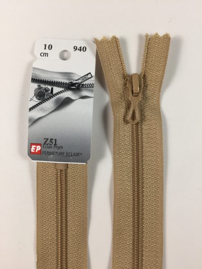 Fermeture Z51 col 940 Beige antilope 10 à 20 cm