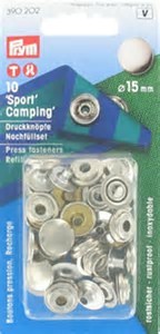 Bouton pression "Sport&Camping" recharge 15mm argent