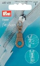 Tirettes "Fashion-Zipper" oeillet laiton antique