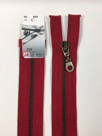 Fermeture Z19 col 850 Rouge sang 50 à 70 cm