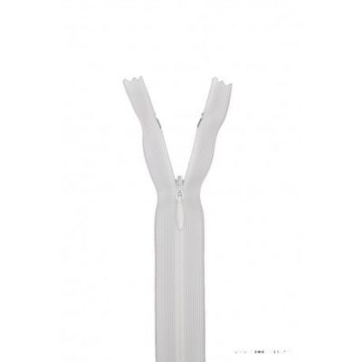 Fermeture Z41 col 400 Blanc 22 cm