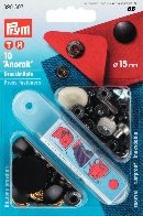 Boutons pressions "Anorak" 15mm noir