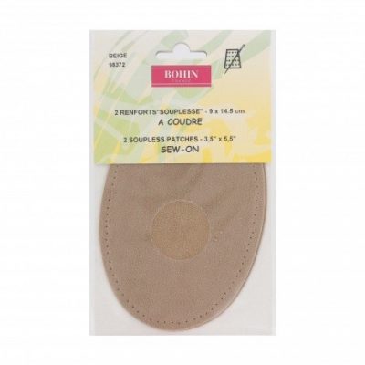 Renfort coude GM à coudre beige x 2