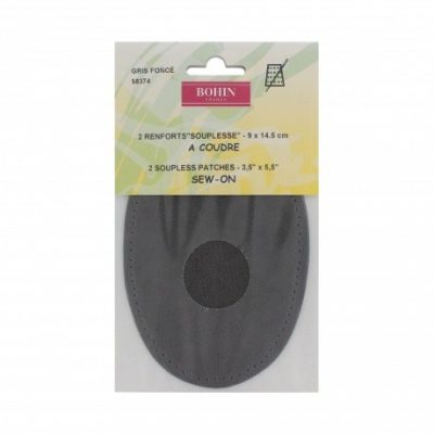 Renfort coude GM à coudre gris foncé x 2