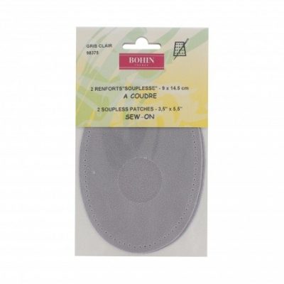 Renfort coude GM à coudre gris clair x 2