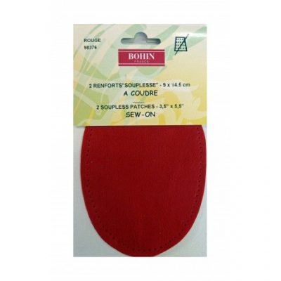 Renfort coude GM à coudre rouge x 2