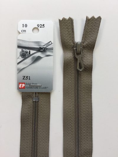 Fermeture Z51 col 925 Grège 10 à 20 cm