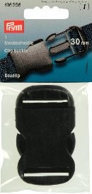 Bouclips plastique noir 30 mm