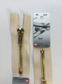 Fermeture Z14 col 410 Blanc cassé 8 à 20 cm