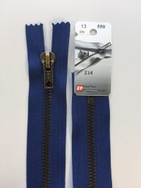 Fermeture Z14 col 550 Bleu buggati 12 à 20 cm