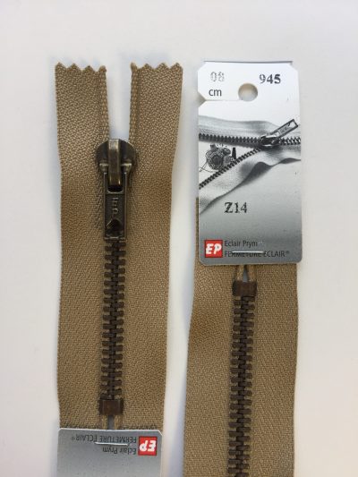 Fermeture Z14 col 945 Beige moyen 8 à 20 cm