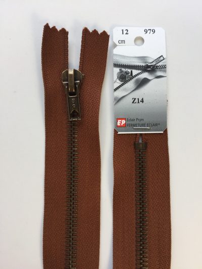 Fermeture Z14 col 979 Marron moyen 12 à 20 cm