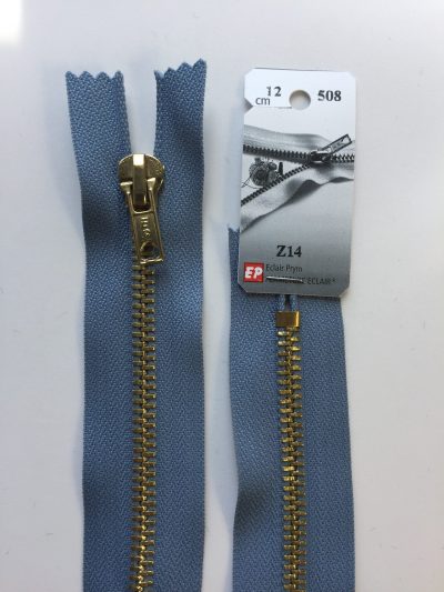 Fermeture Z14 col 508 Bleu ciel 12 à 20 cm