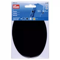 Renfort coude thermocollant 9.5 x 14.5 cm noir x2