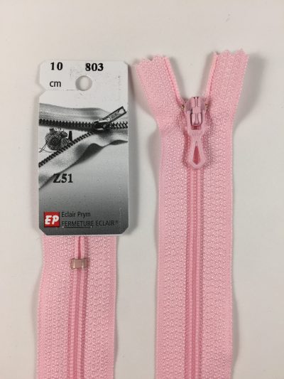 Fermeture Z51 col 803 Rose 25 à 40 cm