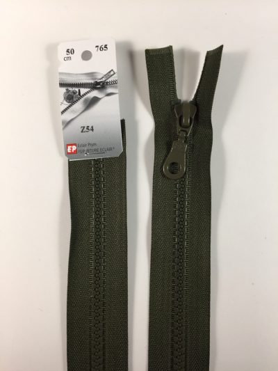 Fermeture Z54 col 765 Kaki foncé 75 à 90 cm