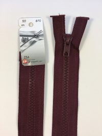 Fermeture Z54 col 870 Bordeaux 75 à 90 cm