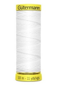 Fil Gutermann élastique 10 m - col 5019 blanc