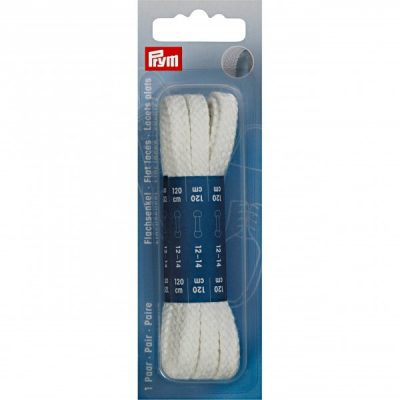 Lacets plats blanc x 2 pour chaussure 120 cm x 8 mm